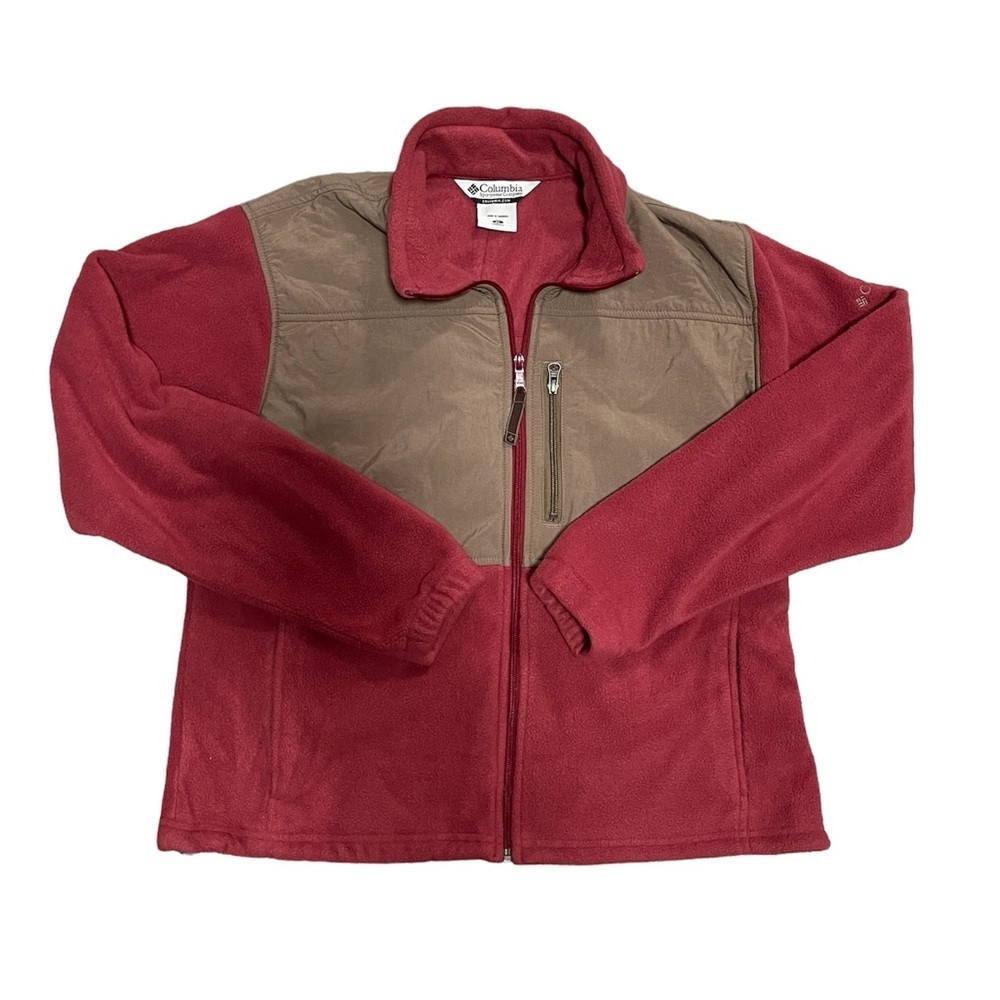 Columbia Women’s Burgundy Fleece Zip-Up XL Jacket